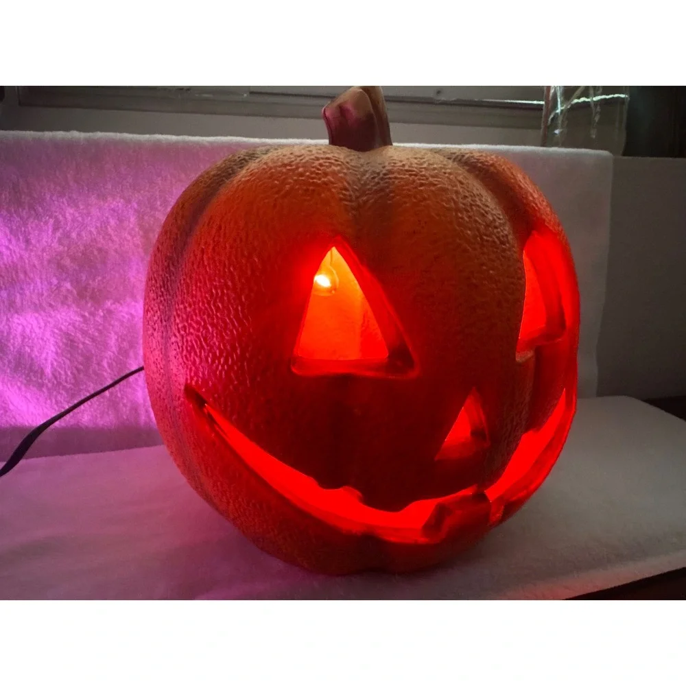 Gemmy Jack O Lantern Pumpkin Blow Mold Unisex OS Orange Excellent Light Up Decor